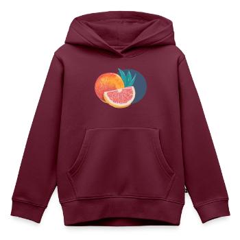 Grapefruit - Kinder Premium Organic Hoodie - Burgunderrot - Vorne - AI Model Kid Female (0cm)