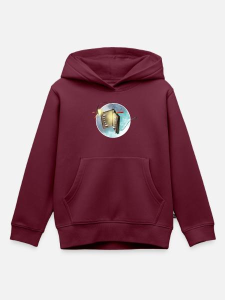 Das Buch des Abgrunds - Kinder Premium Organic Hoodie - Burgunderrot