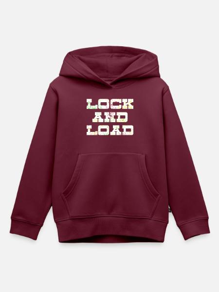 Lock N Load Paint Splatter1 - Kinder Premium Organic Hoodie - Burgunderrot