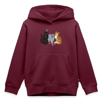 Warrior Cats Sunbeam Frostpaw Nightheart - Kinder Premium Organic Hoodie - Burgunderrot - Vorne - AI Model Kid Female (0cm)