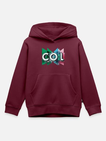 Cool - Wortdesign - Kinder Premium Organic Hoodie - Burgunderrot