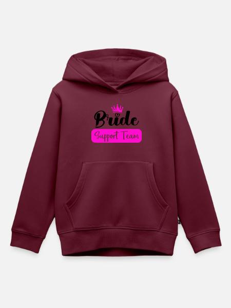 bride support team - Kinder Premium Organic Hoodie - Burgunderrot