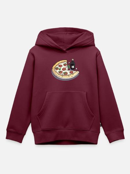 Der cremige Genuss - Kinder Premium Organic Hoodie - Burgunderrot
