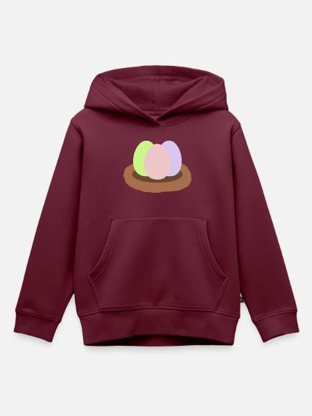 Ostereier - Kinder Premium Organic Hoodie - Burgunderrot