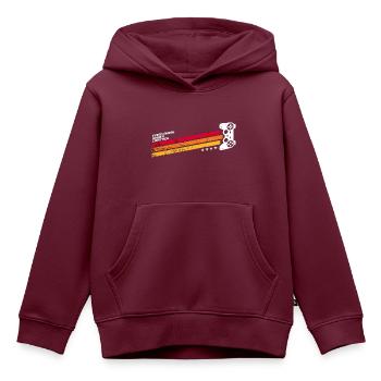 23F 0234 bk - Kinder Premium Organic Hoodie - Burgunderrot - Vorne - AI Model Kid Female (0cm)
