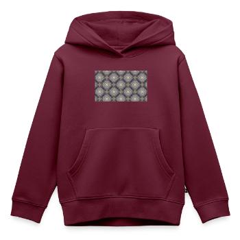 Naturmuster Skagen-Flora - Kinder Premium Organic Hoodie - Burgunderrot - Vorne - AI Model Kid Female (0cm)