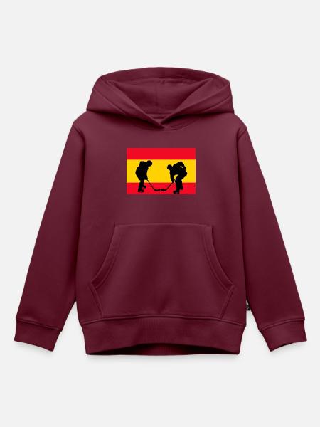 Spanien Flagge - Kinder Premium Organic Hoodie - Burgunderrot