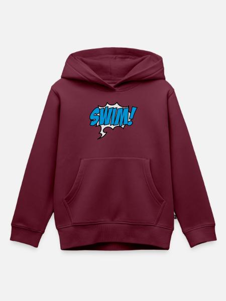 swim - Kinder Premium Organic Hoodie - Burgunderrot