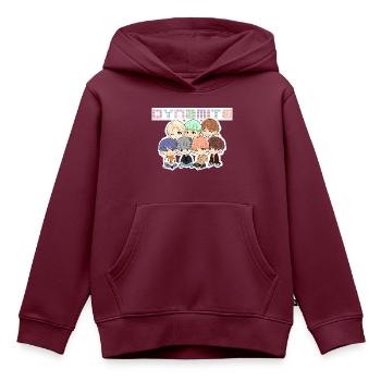Dynamit. - Kinder Premium Organic Hoodie - Burgunderrot - Vorne - AI Model Kid Female (0cm)