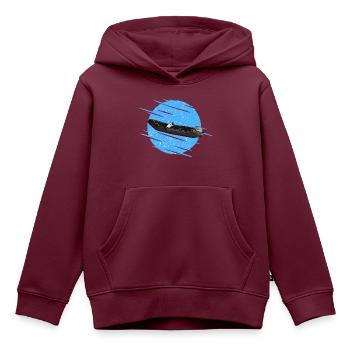 Schlauchboot Motorboot - Kinder Premium Organic Hoodie - Burgunderrot - Vorne - AI Model Kid Female (0cm)