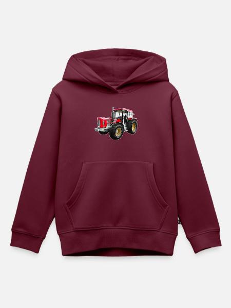 Schlüter Super 2000 - Kinder Premium Organic Hoodie - Burgunderrot