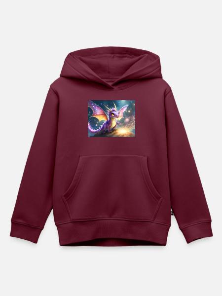 Feendrache - Kinder Premium Organic Hoodie - Burgunderrot