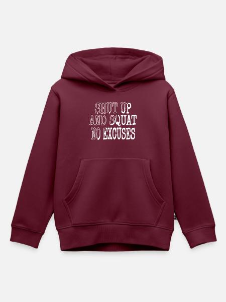 defensive joke statement churrascada winter - Kinder Premium Organic Hoodie - Burgunderrot