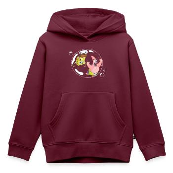 Spongebob Schwammkopf Mit Patrick In Einer Blase - Kinder Premium Organic Hoodie - Burgunderrot - Vorne - AI Model Kid Female (0cm)