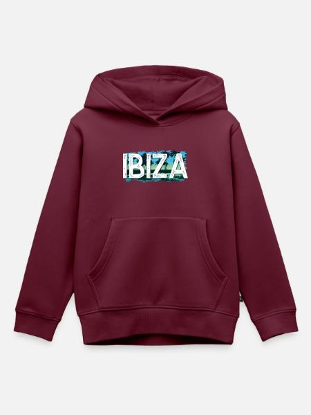 Ibiza - Kinder Premium Organic Hoodie - Burgunderrot