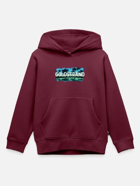 Goldstrand - Kinder Premium Organic Hoodie - Burgunderrot