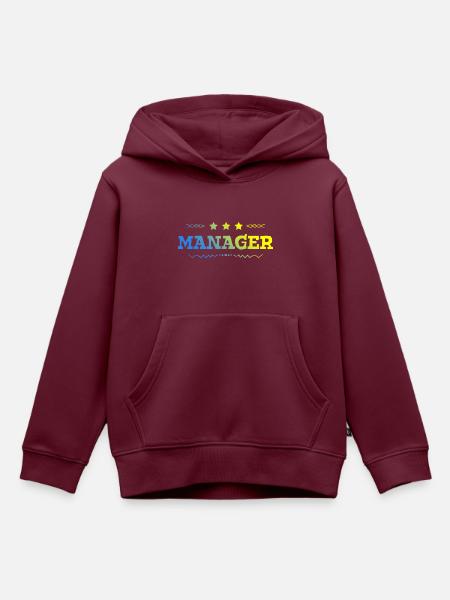 Manager Beruf - Kinder Premium Organic Hoodie - Burgunderrot