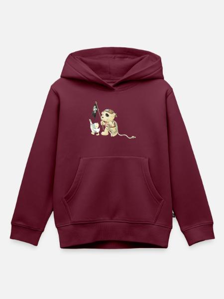 PP_Pirat_02 - Kinder Premium Organic Hoodie - Burgunderrot