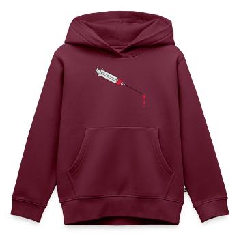 Blood Syringe - Kinder Premium Organic Hoodie - Burgunderrot - Vorne - AI Model Kid Female (0cm)
