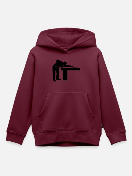 Billard - Kinder Premium Organic Hoodie - Burgunderrot