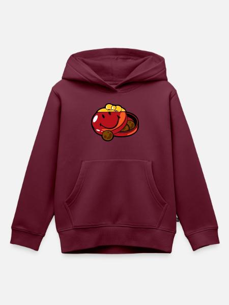 Smiley Chocolates Box - Kinder Premium Organic Hoodie - Burgunderrot