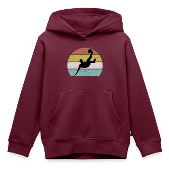 Fallrückzieher Vintage - Kinder Premium Organic Hoodie - Burgunderrot - Vorne - AI Model Kid Female (0cm)