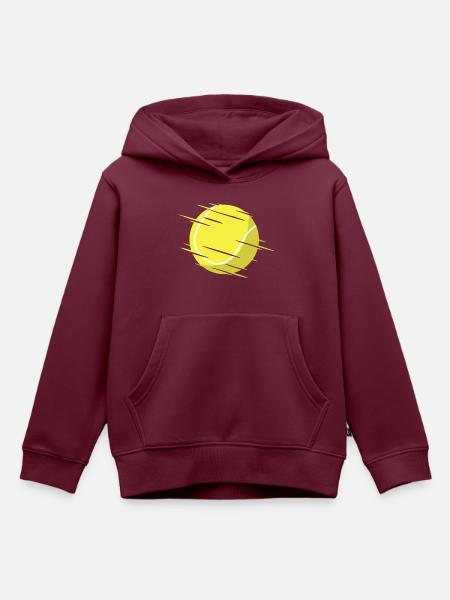Tennisball - Kinder Premium Organic Hoodie - Burgunderrot