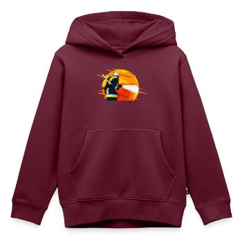 Feuerwehrmann Einsatz - Kinder Premium Organic Hoodie - Burgunderrot - Vorne - AI Model Kid Female (0cm)