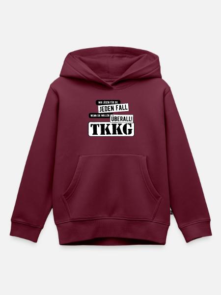 TKKG Titelmusik Logo - Kinder Premium Organic Hoodie - Burgunderrot