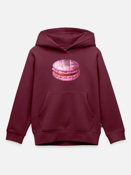 Pink Macaron - Kinder Premium Organic Hoodie - Burgunderrot