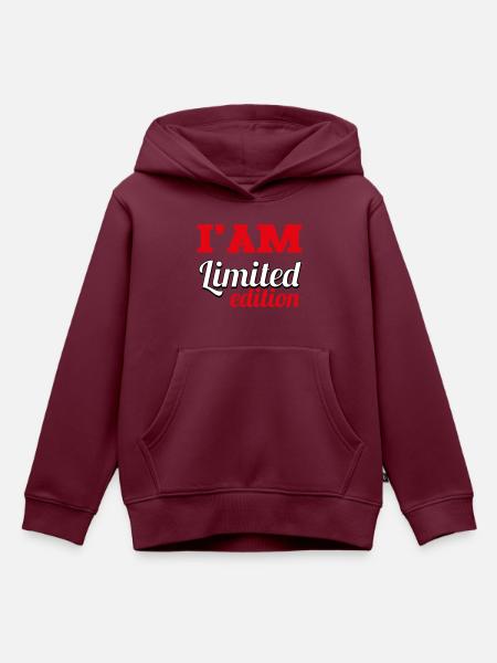 LIMITIERTE AUFLAGE - Kinder Premium Organic Hoodie - Burgunderrot