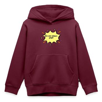 Berlin Dit is mir schnurz piepe! - Kinder Premium Organic Hoodie - Burgunderrot - Vorne - AI Model Kid Female (0cm)