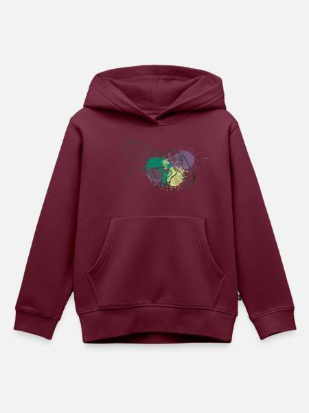 Violet Trot - Kinder Premium Organic Hoodie - Burgunderrot