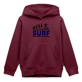 Surf Evolution - Kinder Premium Organic Hoodie - Burgunderrot - Vorne - AI Model Kid Female (0cm)