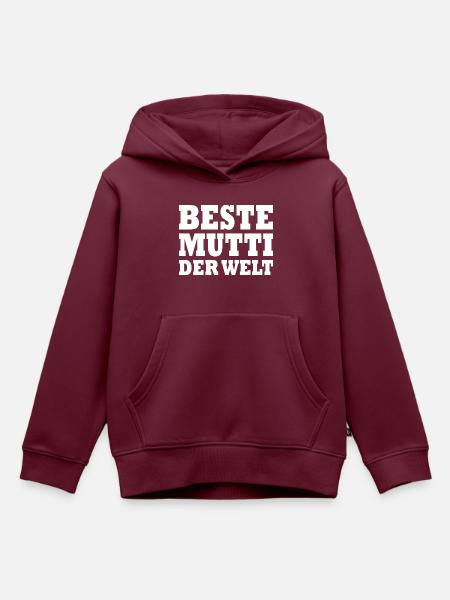 Beste mutti der welt - Kinder Premium Organic Hoodie - Burgunderrot