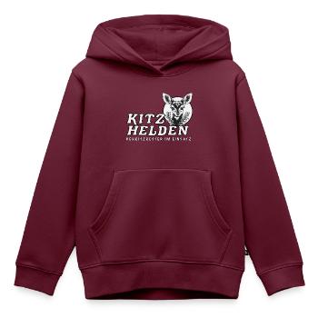 Kitzhelden im Einsatz - Kinder Premium Organic Hoodie - Burgunderrot - Vorne - AI Model Kid Female (0cm)