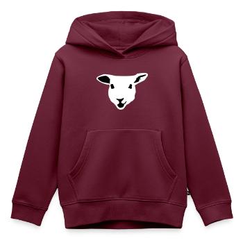 Schaf, Lamm - Kinder Premium Organic Hoodie - Burgunderrot - Vorne - AI Model Kid Female (0cm)