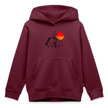 Bottrop Tetraeder Sonnenuntergang - Kinder Premium Organic Hoodie - Burgunderrot - Vorne - AI Model Kid Female (0cm)