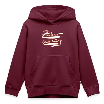 Zauber Lehrling - Kinder Premium Organic Hoodie - Burgunderrot - Vorne - AI Model Kid Female (0cm)
