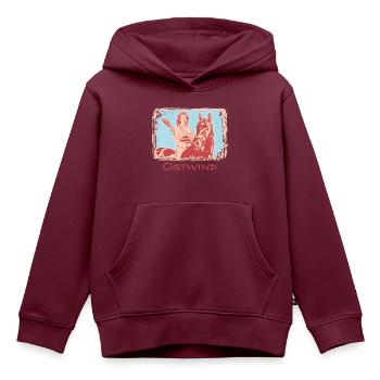 Ostwind Aris Ankunft Ari mit Ostwind Painting - Kinder Premium Organic Hoodie - Burgunderrot - Vorne - AI Model Kid Female (0cm)