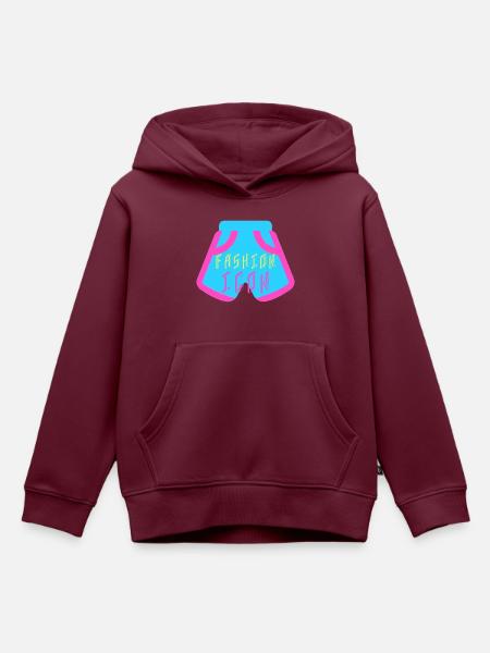 Fashion - Kinder Premium Organic Hoodie - Burgunderrot