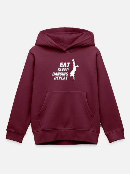 Dancing Dance Music - Kinder Premium Organic Hoodie - Burgunderrot