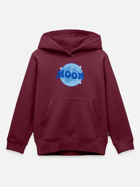 MOND - Kinder Premium Organic Hoodie - Burgunderrot