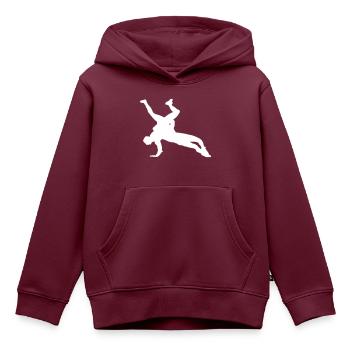 wrestling - Kinder Premium Organic Hoodie - Burgunderrot - Vorne - AI Model Kid Female (0cm)