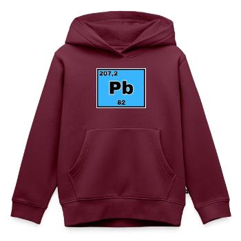 Plumbum - Kinder Premium Organic Hoodie - Burgunderrot - Vorne - AI Model Kid Female (0cm)