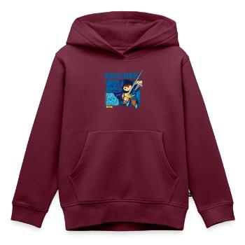 Playmobil Novelmore Wappen Und Gwynn - Kinder Premium Organic Hoodie - Burgunderrot - Vorne - AI Model Kid Female (0cm)