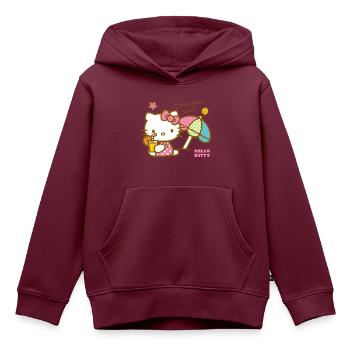 Hello Kitty Am Strand Unter Einem Sonnenschirm - Kinder Premium Organic Hoodie - Burgunderrot - Vorne - AI Model Kid Female (0cm)