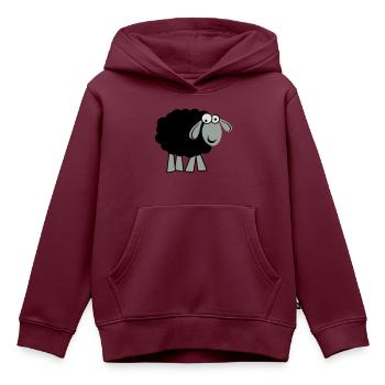 Schaf - Kinder Premium Organic Hoodie - Burgunderrot - Vorne - AI Model Kid Female (0cm)