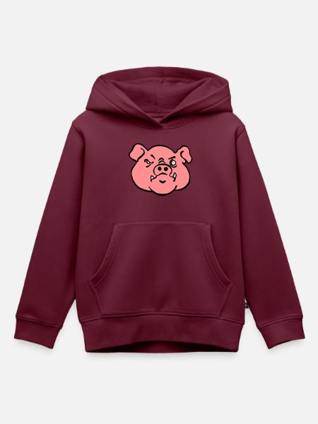 Horror sau - Kinder Premium Organic Hoodie - Burgunderrot