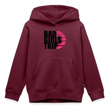 sonne schwarz team crew boese bad gefaehrlich on t - Kinder Premium Organic Hoodie - Burgunderrot - Vorne - AI Model Kid Female (0cm)